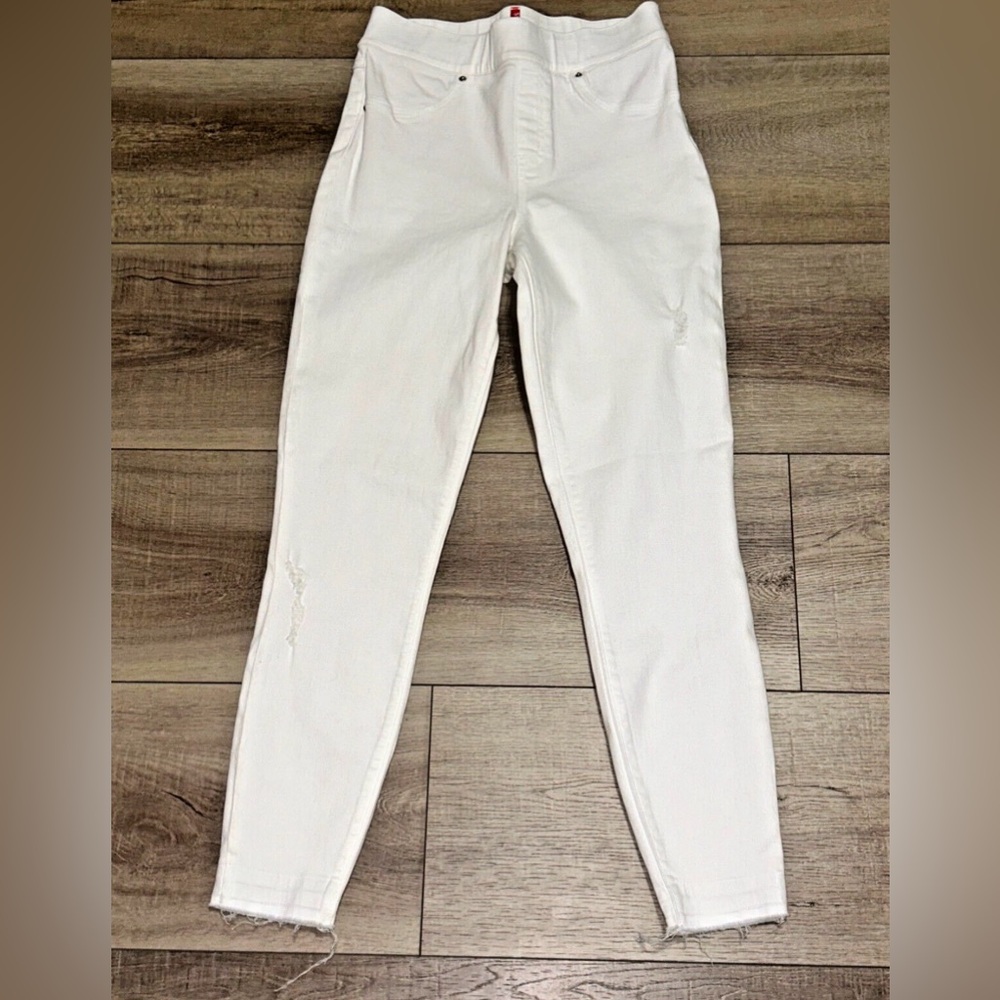 SPANX White High-Rise Skinny Jeans